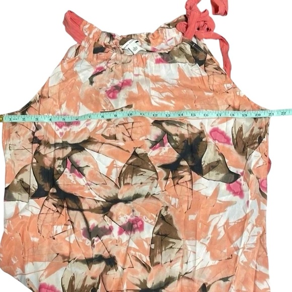 Banana Republic 100% Silk Sleeveless Blouse – Coral Floral Print - Picture 10 of 10